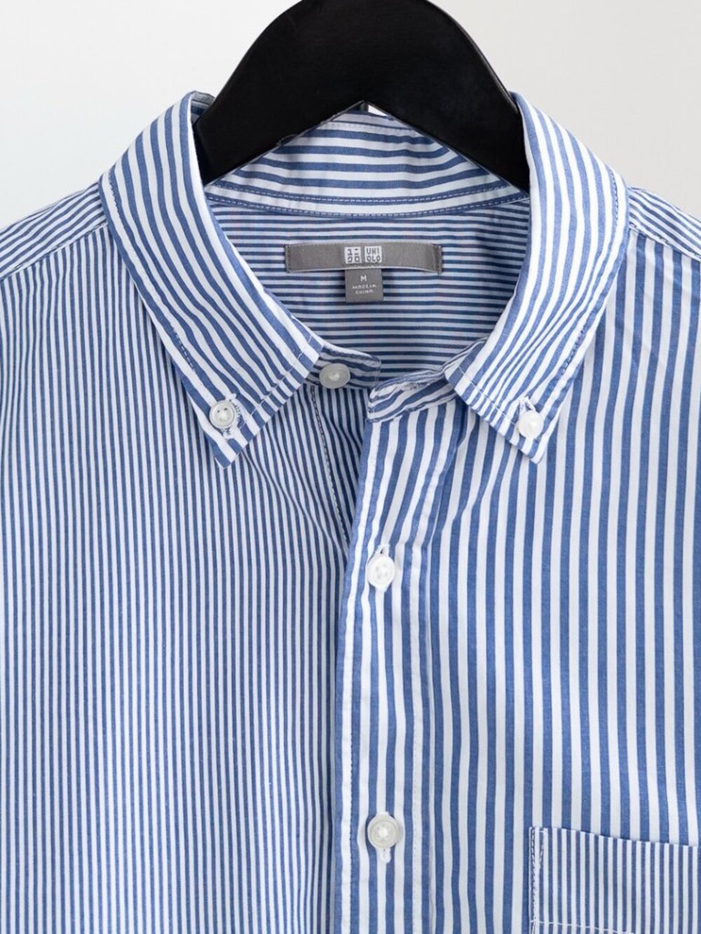 Blue White Striped Button Down Shirt - Picture 2 of 4